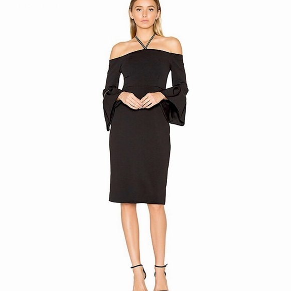 Alexis Amelie Dress off-shoulder‎ Black Cocktail XS - Picture 1 of 6